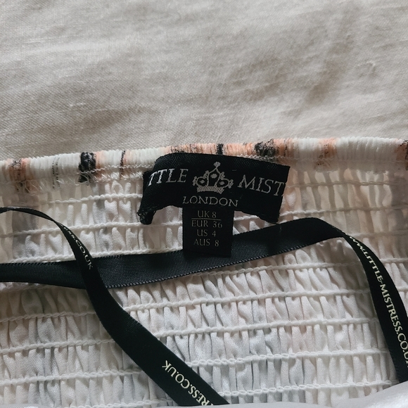 Little Mistress London Women's White & Brown Feather Halter Maxi Dress - Picture 12 of 16